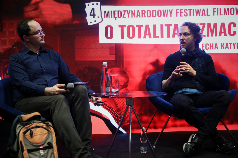 Spotkanie po filmie „Czarny sufit” – Kongres Pamięci Narodowej, Warszawa, 15 kwietnia 2023. Fot. Sławek Kasper (IPN)